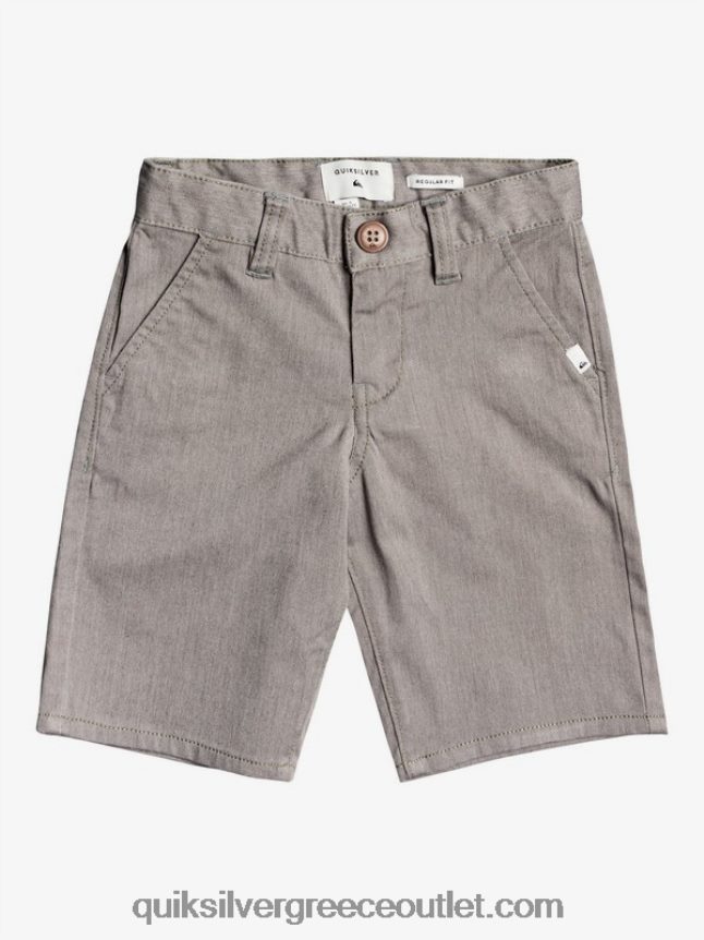 2-7 καθημερινά ενωσιακά σορτς chino Quiksilver αγόρια 66LP842105 ανοιχτό γκρι ρείκι