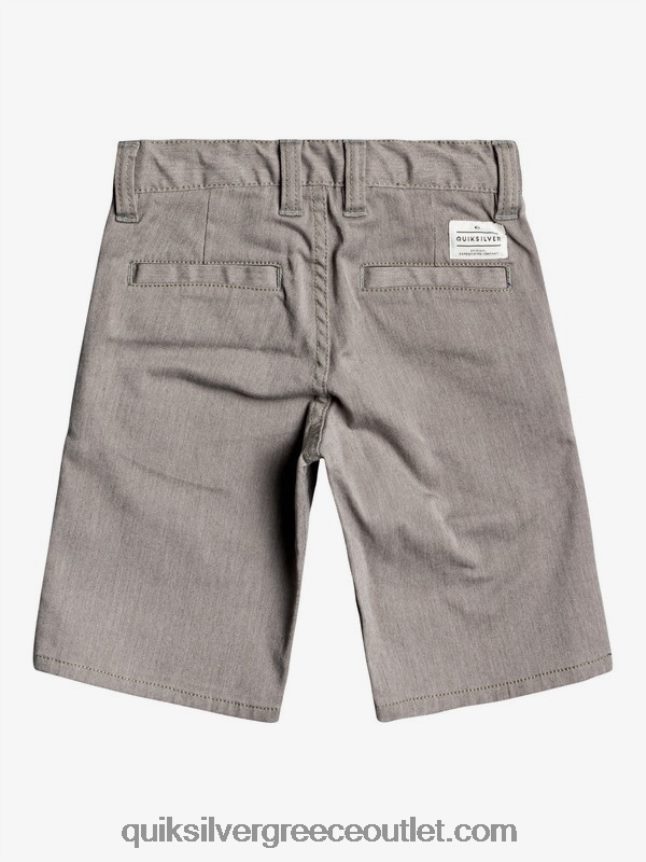 2-7 καθημερινά ενωσιακά σορτς chino Quiksilver αγόρια 66LP842105 ανοιχτό γκρι ρείκι