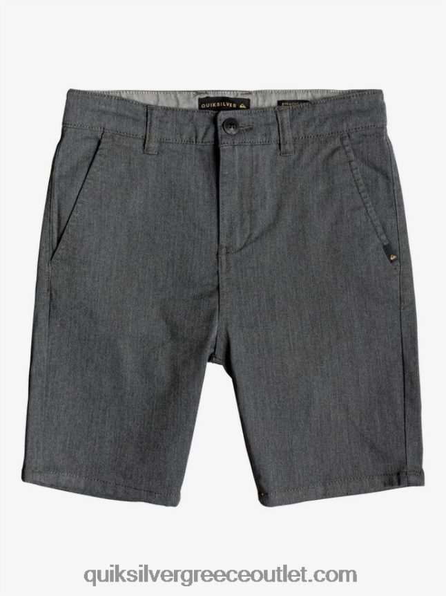 8-16 νέα καθημερινή ένωση 17 σορτς chino Quiksilver αγόρια 66LP842279 σκούρο γκρι ρείκι