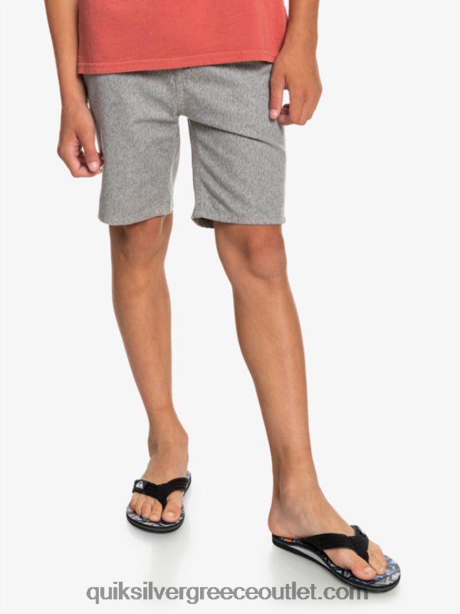 8-16 καθημερινά 17 chino shorts Quiksilver αγόρια 66LP842286 ανοιχτό γκρι ρείκι