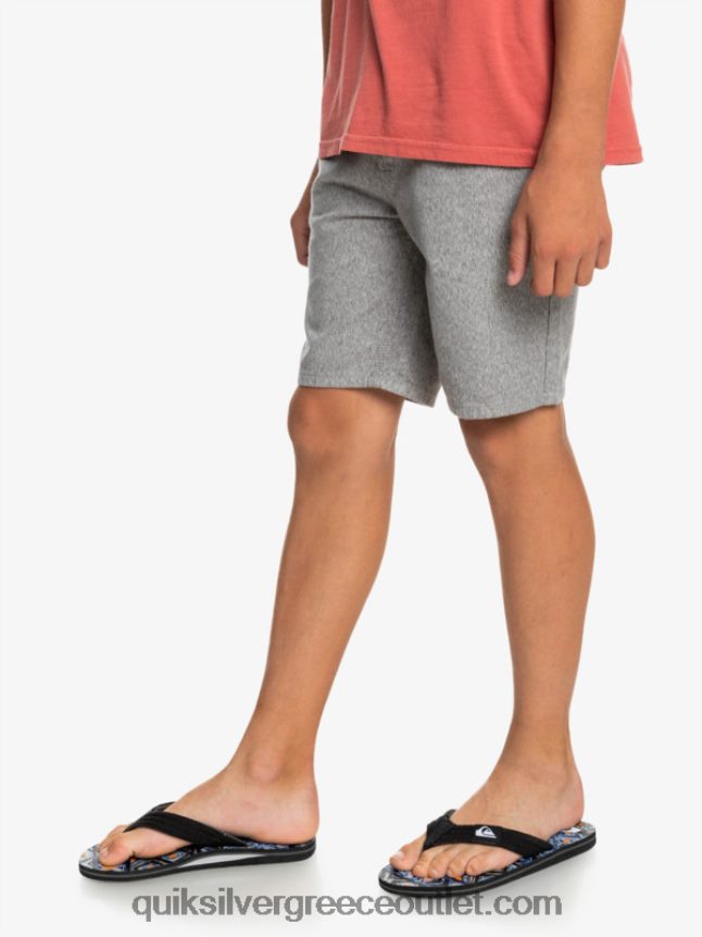 8-16 καθημερινά 17 chino shorts Quiksilver αγόρια 66LP842286 ανοιχτό γκρι ρείκι