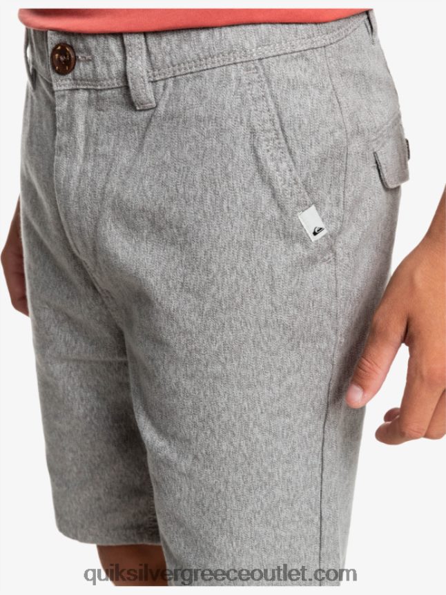 8-16 καθημερινά 17 chino shorts Quiksilver αγόρια 66LP842286 ανοιχτό γκρι ρείκι