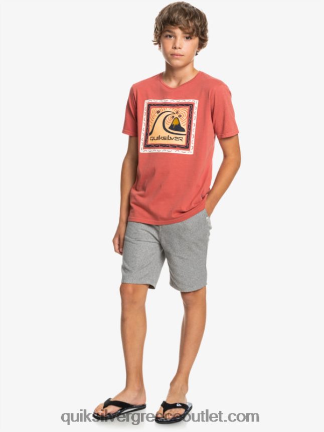8-16 καθημερινά 17 chino shorts Quiksilver αγόρια 66LP842286 ανοιχτό γκρι ρείκι