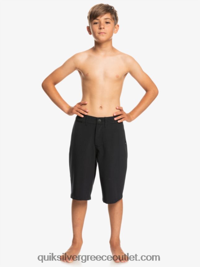 8-16 ένωση αμφίβια 19 υβριδικά σορτς Quiksilver αγόρια 66LP842237 μαύρος