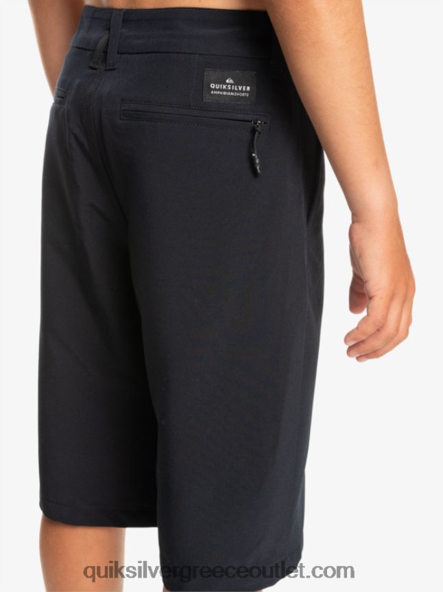 8-16 ένωση αμφίβια 19 υβριδικά σορτς Quiksilver αγόρια 66LP842237 μαύρος