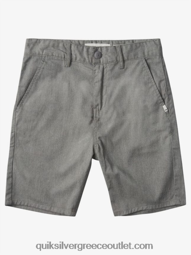 8-16 νέα καθημερινά σορτς σινιόν Quiksilver αγόρια 66LP842108 ανοιχτό γκρι ρείκι