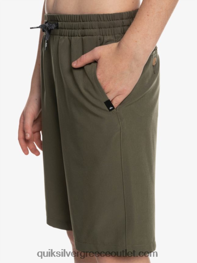 8-16 ocean elastic amph yth 18 υβριδικό σορτς Quiksilver αγόρια 66LP842255 φύλλο σταφυλιού