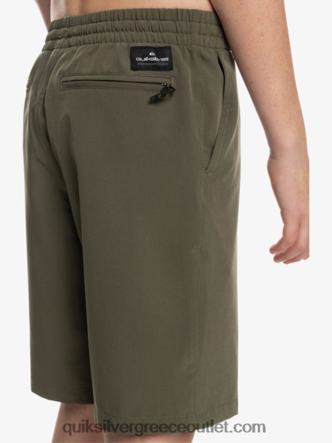 8-16 ocean elastic amph yth 18 υβριδικό σορτς Quiksilver αγόρια 66LP842255 φύλλο σταφυλιού