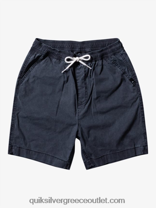 8-16 taxer 15 ελαστικό σορτς μέσης Quiksilver αγόρια 66LP842079 μαύρος