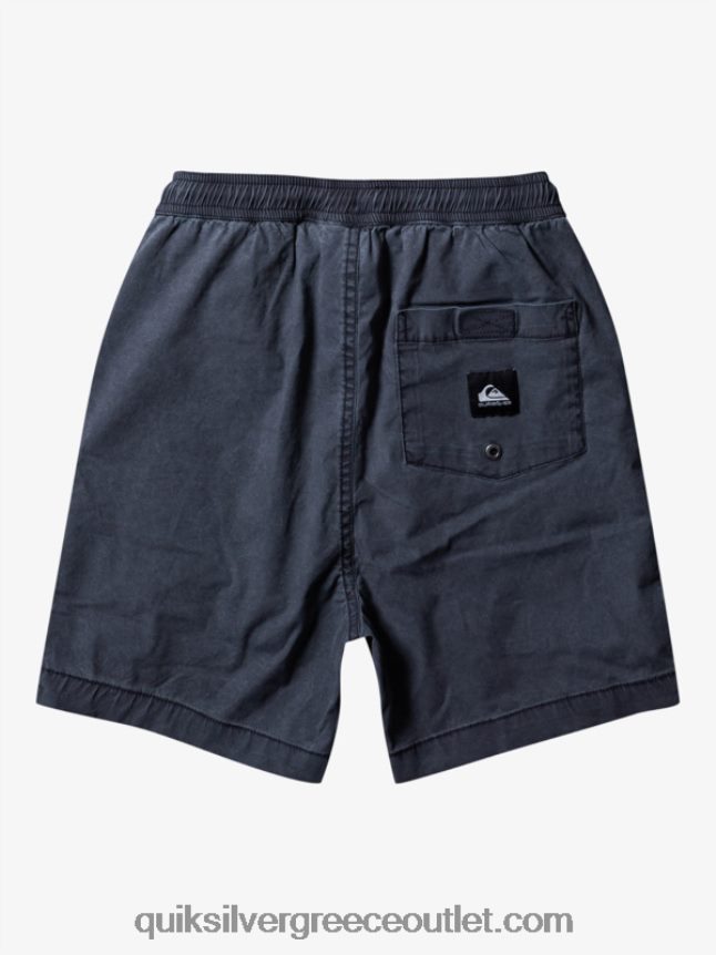 8-16 taxer 15 ελαστικό σορτς μέσης Quiksilver αγόρια 66LP842079 μαύρος
