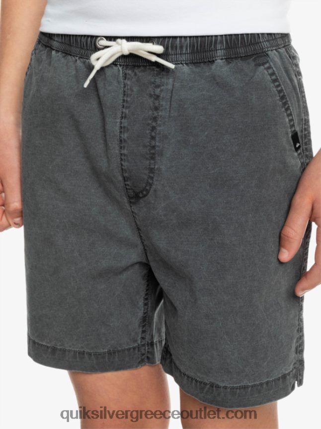 8-16 taxer 15 ελαστικό σορτς μέσης Quiksilver αγόρια 66LP842079 μαύρος