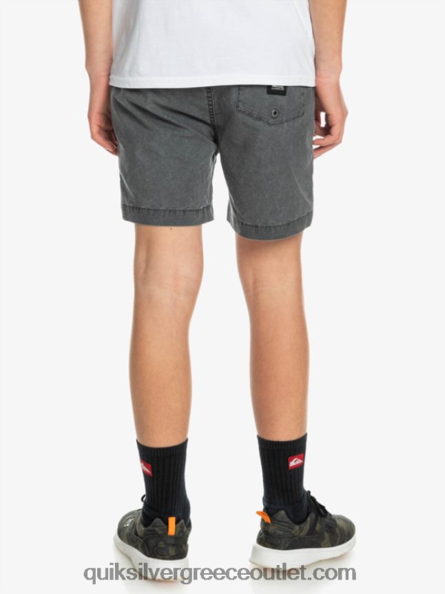 8-16 taxer 15 ελαστικό σορτς μέσης Quiksilver αγόρια 66LP842079 μαύρος