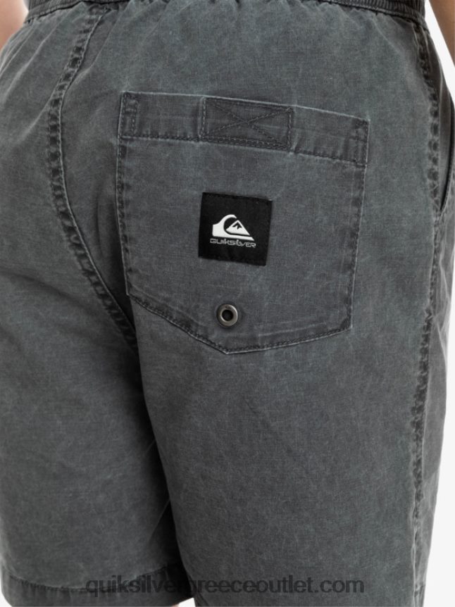 8-16 taxer 15 ελαστικό σορτς μέσης Quiksilver αγόρια 66LP842079 μαύρος
