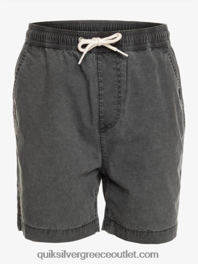 8-16 taxer 15 ελαστικό σορτς μέσης Quiksilver αγόρια 66LP842079 μαύρος