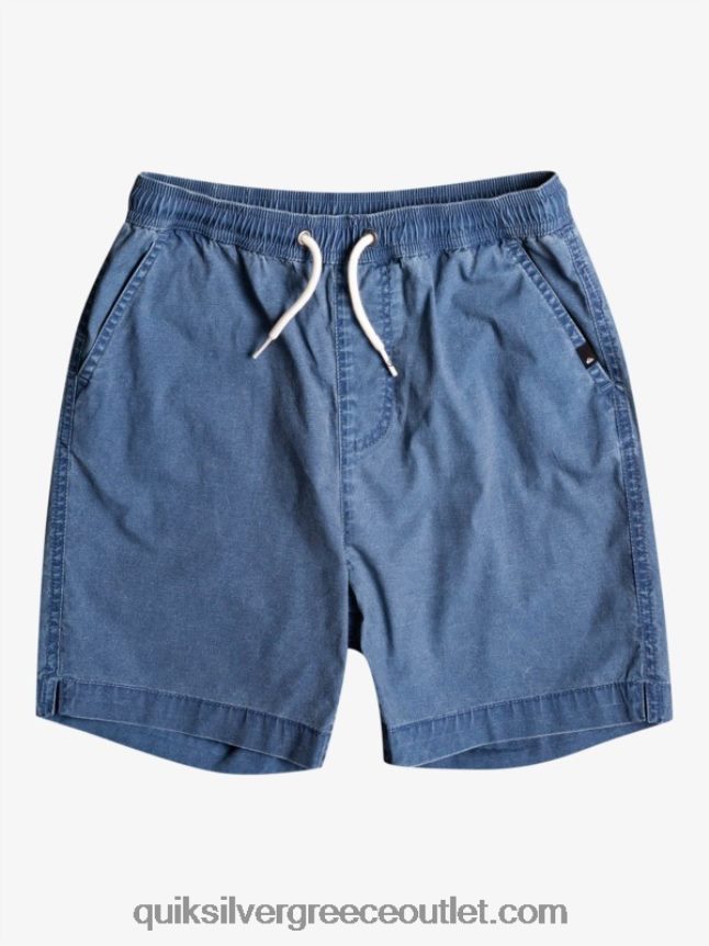 8-16 taxer 15 ελαστικό σορτς μέσης Quiksilver αγόρια 66LP842083 διακριτικά μπλε