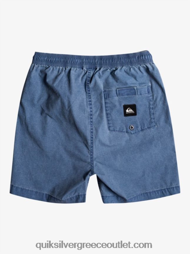 8-16 taxer 15 ελαστικό σορτς μέσης Quiksilver αγόρια 66LP842083 διακριτικά μπλε