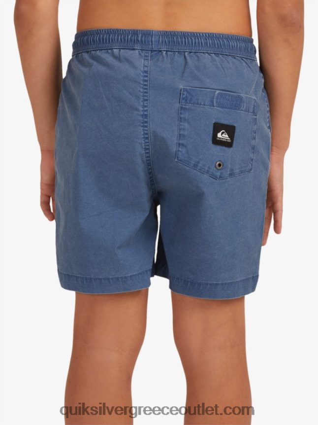 8-16 taxer 15 ελαστικό σορτς μέσης Quiksilver αγόρια 66LP842083 διακριτικά μπλε