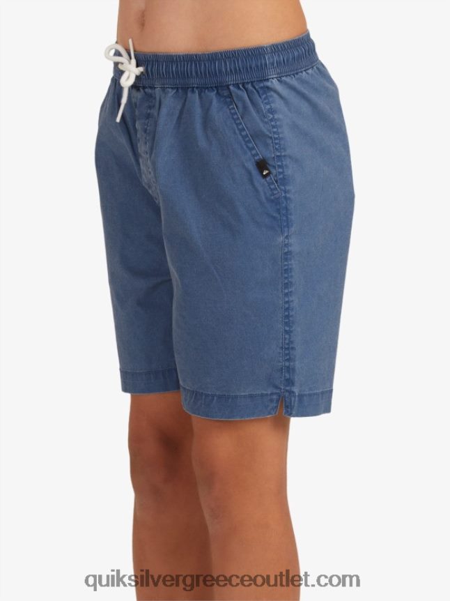 8-16 taxer 15 ελαστικό σορτς μέσης Quiksilver αγόρια 66LP842083 διακριτικά μπλε