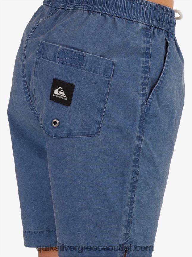 8-16 taxer 15 ελαστικό σορτς μέσης Quiksilver αγόρια 66LP842083 διακριτικά μπλε