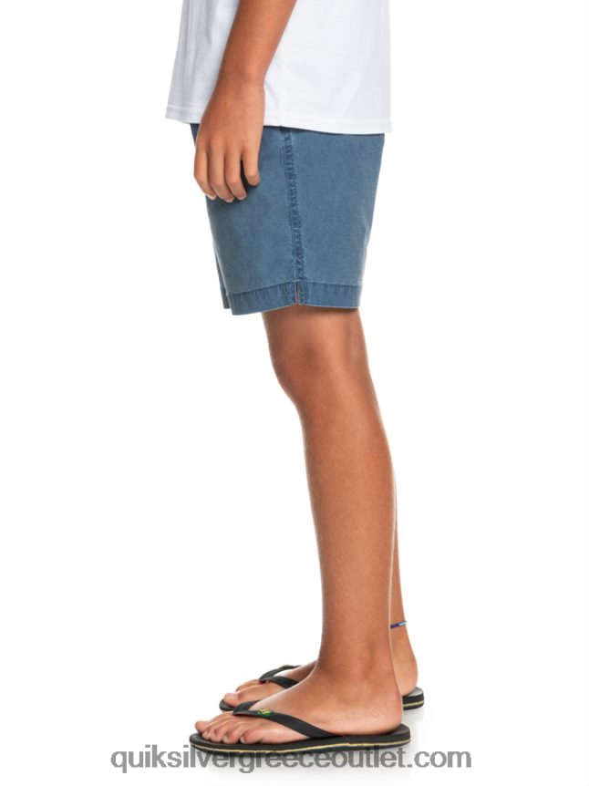 8-16 taxer 15 ελαστικό σορτς μέσης Quiksilver αγόρια 66LP842083 διακριτικά μπλε