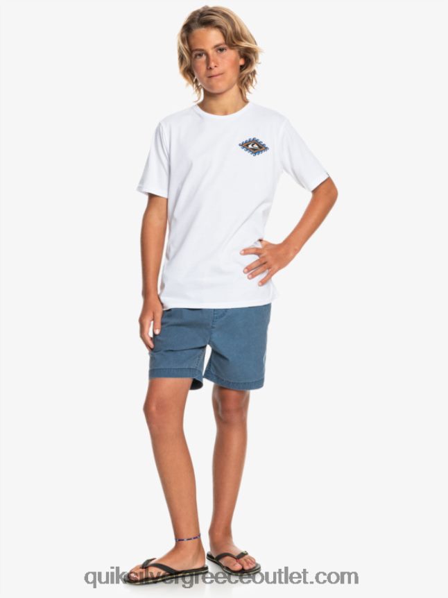 8-16 taxer 15 ελαστικό σορτς μέσης Quiksilver αγόρια 66LP842083 διακριτικά μπλε