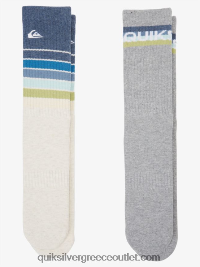 2 συσκευασίες καθημερινές κάλτσες swell crew Quiksilver άνδρες 66LP841091 ελεφαντόδοντο ρείκι