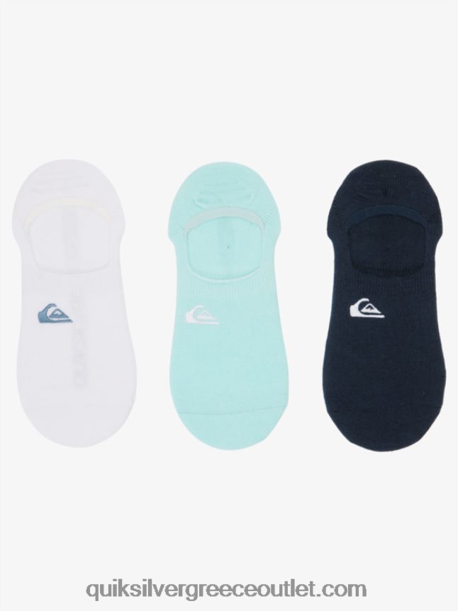 Κάλτσες 3 συσκευασιών χωρίς εμφάνιση Quiksilver άνδρες 66LP84778 μπλε φως/navy blazer