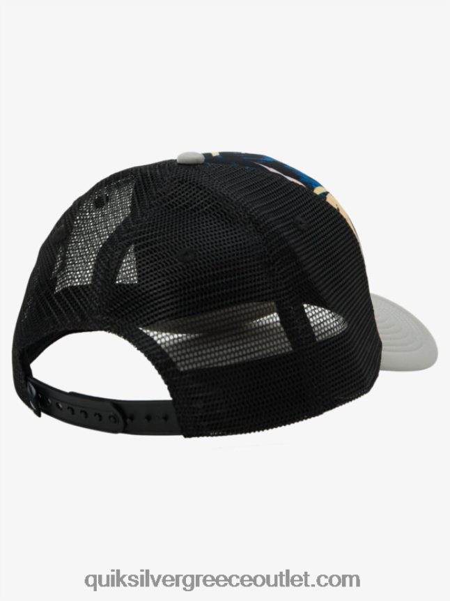 καπέλο φορτηγατζή κοτέτσι Quiksilver άνδρες 66LP841051 μαύρο σκισμένο