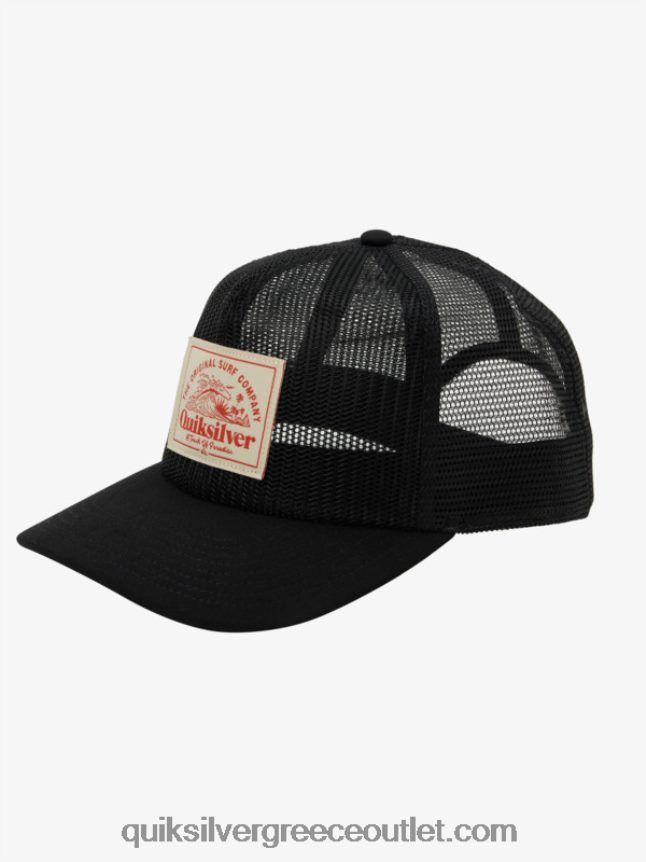 διχτυωτό καπέλο φορτηγατζή Quiksilver άνδρες 66LP841075 μαύρος