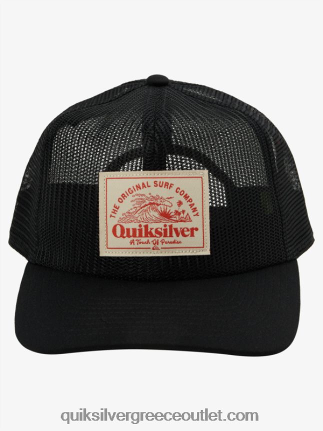 διχτυωτό καπέλο φορτηγατζή Quiksilver άνδρες 66LP841075 μαύρος