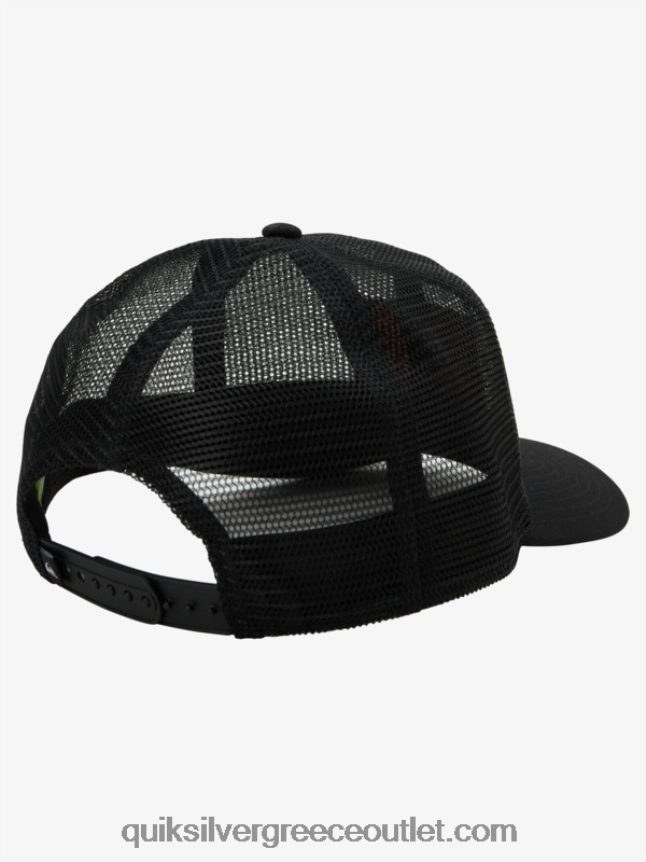 διχτυωτό καπέλο φορτηγατζή Quiksilver άνδρες 66LP841075 μαύρος