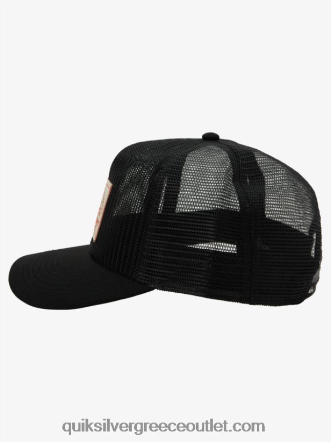 διχτυωτό καπέλο φορτηγατζή Quiksilver άνδρες 66LP841075 μαύρος