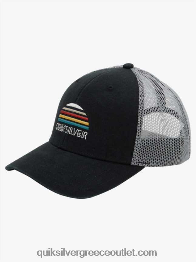 κορδόνι καπέλο φορτηγατζή Quiksilver άνδρες 66LP841194 μαύρος