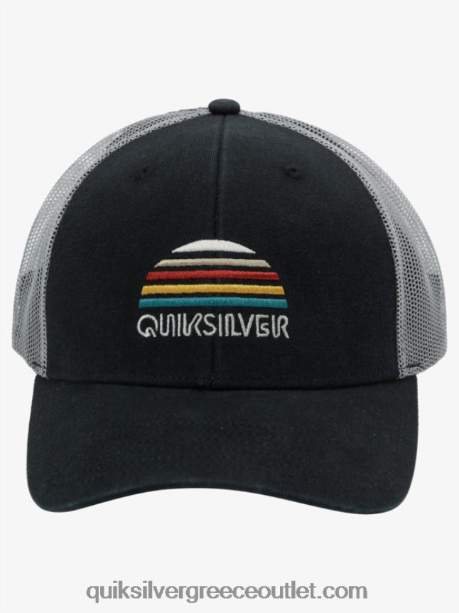 κορδόνι καπέλο φορτηγατζή Quiksilver άνδρες 66LP841194 μαύρος