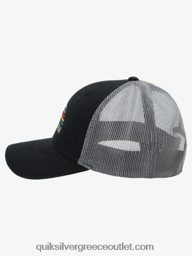 κορδόνι καπέλο φορτηγατζή Quiksilver άνδρες 66LP841194 μαύρος