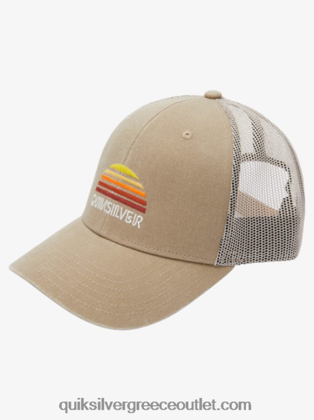 κορδόνι καπέλο φορτηγατζή Quiksilver άνδρες 66LP841196 σκούρο χακί