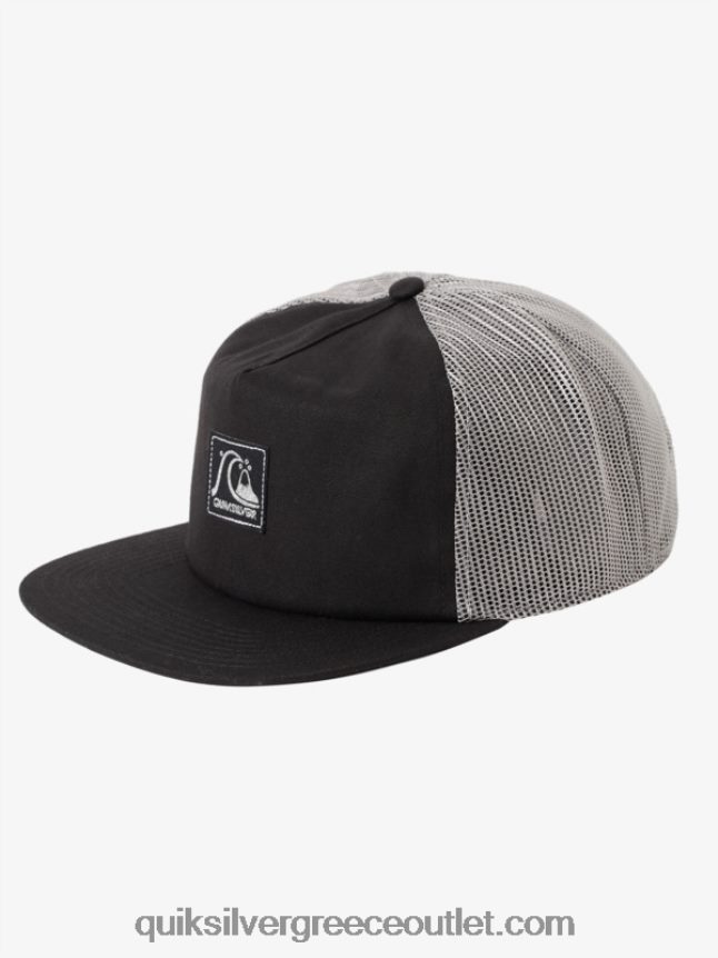 καπέλο φορτηγού με μονό πτερύγιο Quiksilver άνδρες 66LP841714 μαύρος