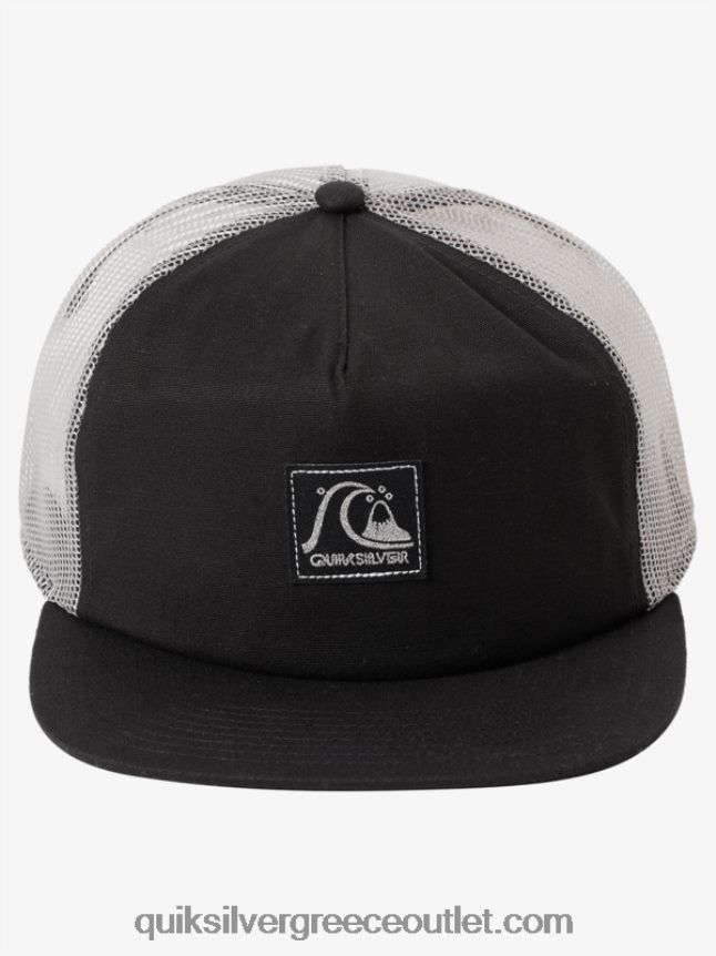 καπέλο φορτηγού με μονό πτερύγιο Quiksilver άνδρες 66LP841714 μαύρος