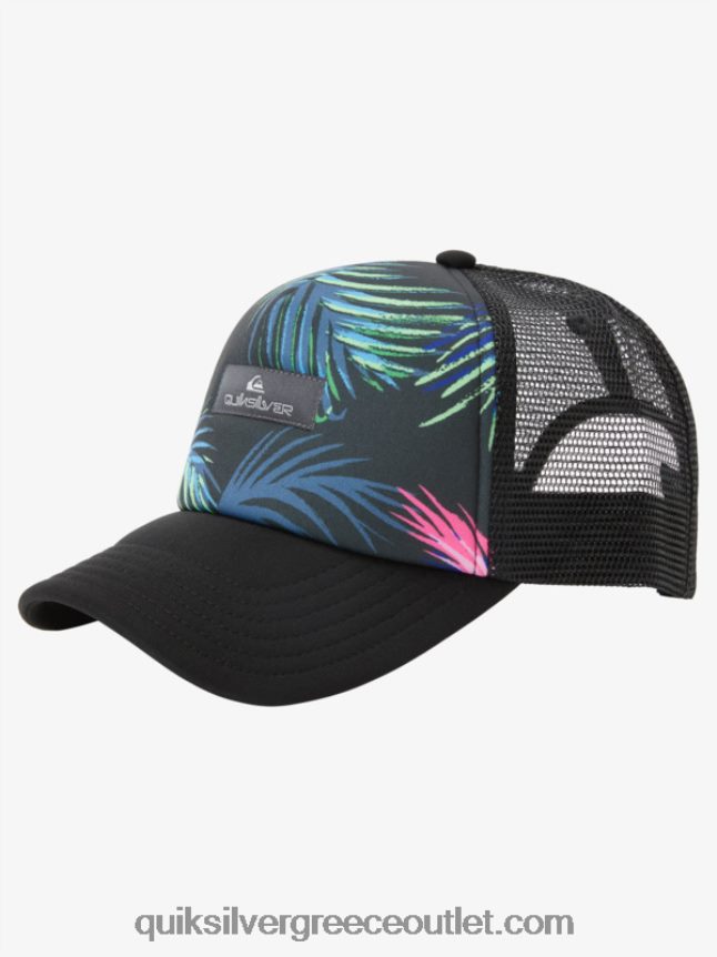 καπέλο φορτηγατζή κοτέτσι καρακάξας Quiksilver άνδρες 66LP84562 μαύρος
