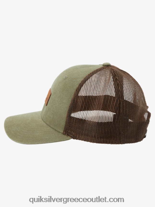 κάτω από το καπέλο του φορτηγατζή Quiksilver άνδρες 66LP84660 γκρι ελιάς