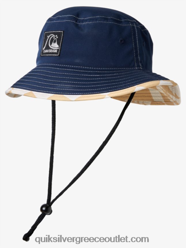 αυθεντικό καπέλο ηλίου boonie Quiksilver άνδρες 66LP84932 ναυτικό μπλέιζερ