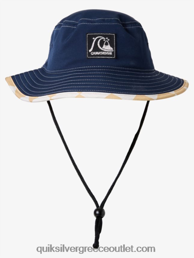 αυθεντικό καπέλο ηλίου boonie Quiksilver άνδρες 66LP84932 ναυτικό μπλέιζερ
