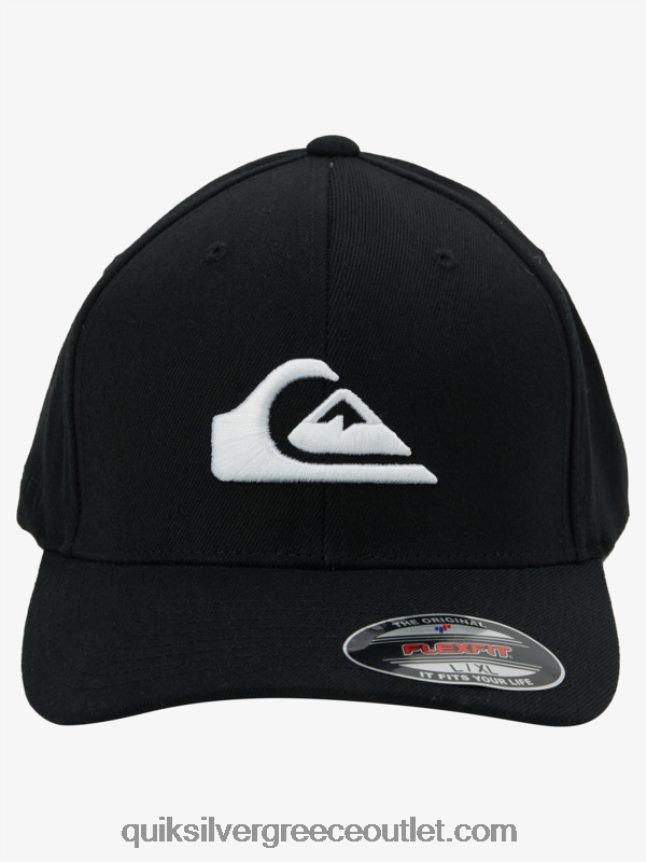 καπέλο flexfit βουνού και κυμάτων Quiksilver άνδρες 66LP841435 μαύρο άσπρο