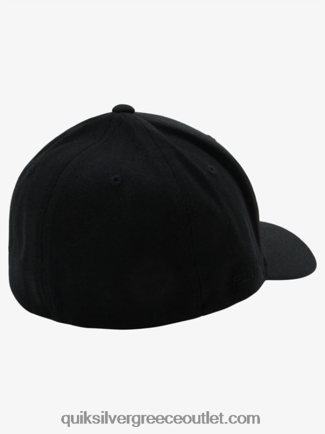 καπέλο flexfit βουνού και κυμάτων Quiksilver άνδρες 66LP841435 μαύρο άσπρο