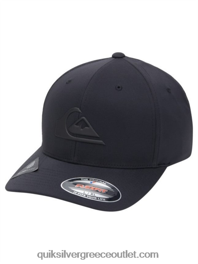 ενισχυμένο καπέλο flexifit Quiksilver άνδρες 66LP84943 αληθινό μαύρο