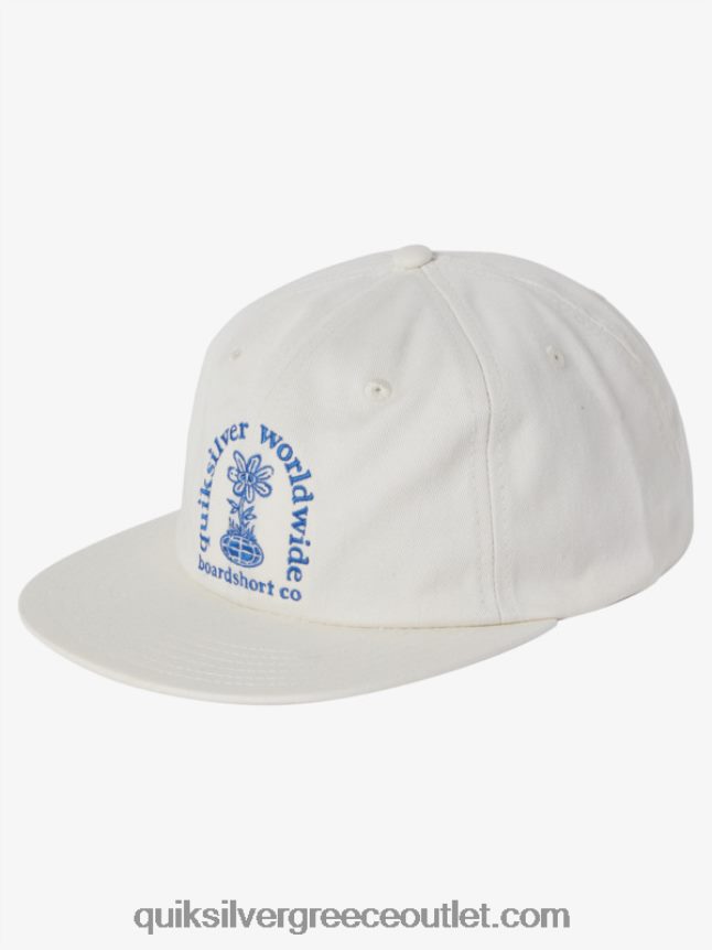 καπέλο snapback της τύχης Quiksilver άνδρες 66LP84549 άσπρο