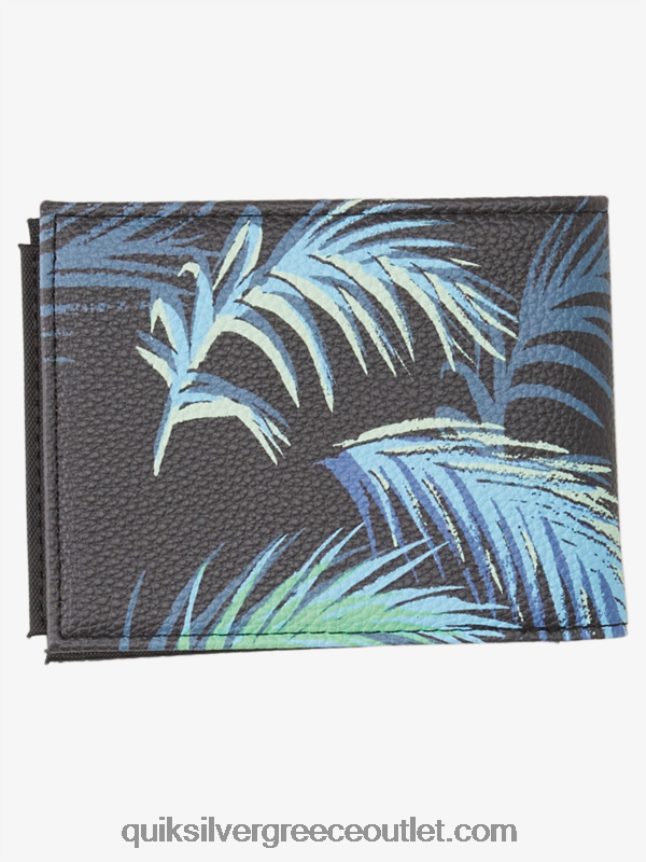 τριπλό πορτοφόλι φρεσκάδας Quiksilver άνδρες 66LP84726 ασφαλτικό σκυρόδερμα