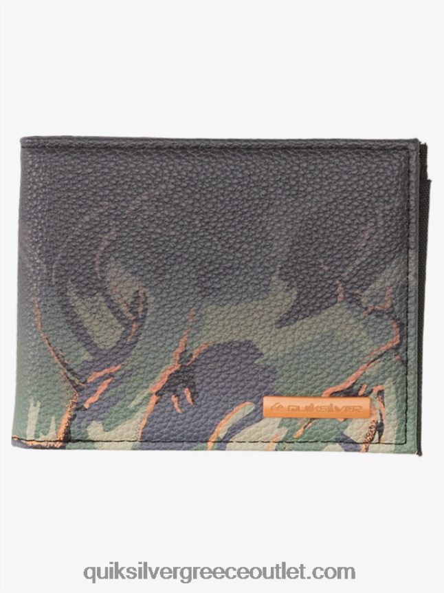 τριπλό πορτοφόλι φρεσκάδας Quiksilver άνδρες 66LP84727 camo - plage