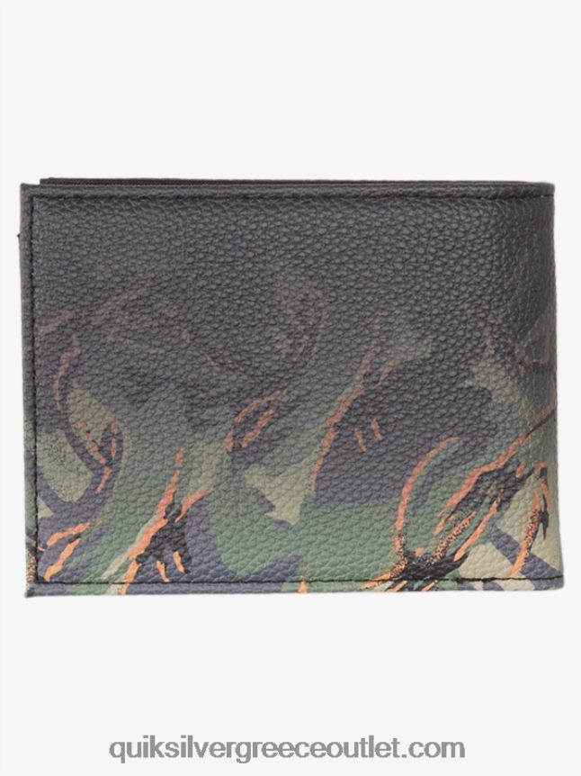 τριπλό πορτοφόλι φρεσκάδας Quiksilver άνδρες 66LP84727 camo - plage