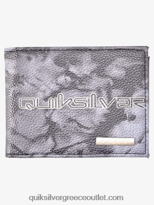 τριπλό πορτοφόλι φρεσκάδας Quiksilver άνδρες 66LP84728 μαύρο άσπρο